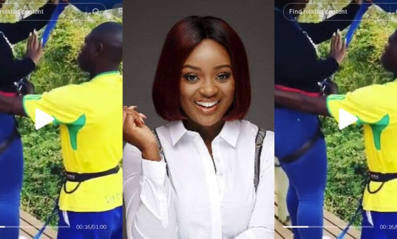 Jackie Appiah's Hilarious Video: Trembling in Fear, She Questions Her Decision to Try Zip Lining by Exclaiming "Oh God, Why Did I Do This?"