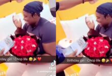 Maame serwaa's boyfriend surprises her as she celebrates her birthday (watch video)