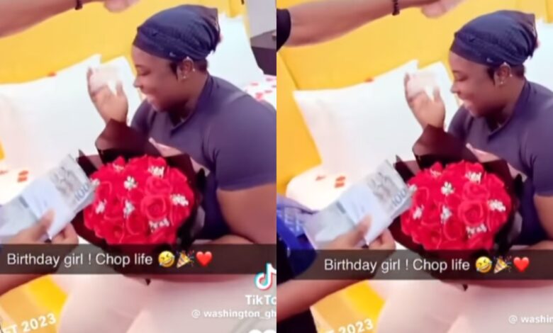 Maame serwaa's boyfriend surprises her as she celebrates her birthday (watch video)