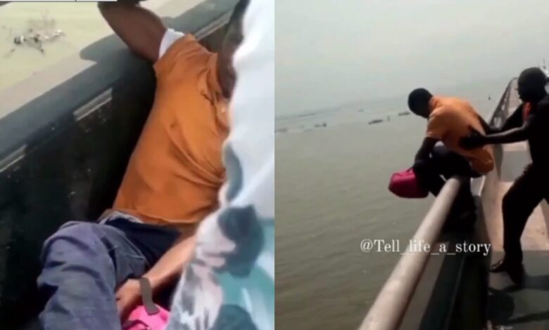 Video of a married man with kids trying to end it all due to economic hardship leaves netizens teary