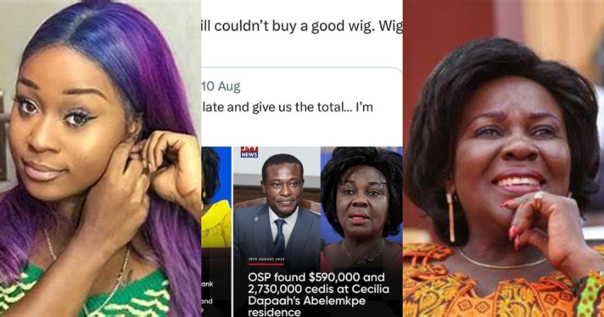 Efia Odo trolls Cecilia Daapah for stealing all that money and not being able to buy a good wig.