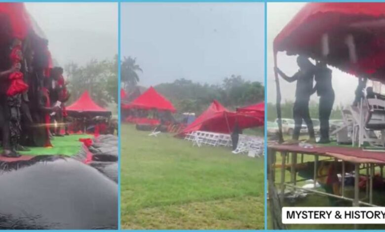 Watch the moment Pastors and prayer warriors teamed up to pray for rain to stop during a crusade - Video