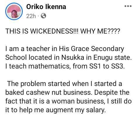 Maths Teacher cries out as school proprietor refuses to pay his salary all because he sells cashew nuts
