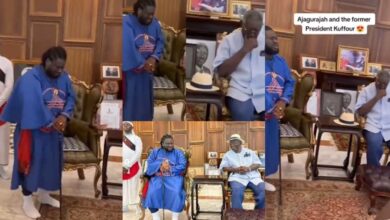 Ajagurajah visits Ex-President John Agyekum Kuffour to pray for him - Video