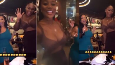 Sandra Ankobiah Gives Free Show As She Goes Out T0pless With Only Bra - Watch Video