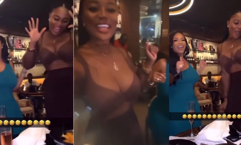 Sandra Ankobiah Gives Free Show As She Goes Out T0pless With Only Bra - Watch Video
