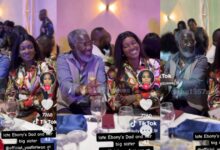 Ebony's father and sister spotted chilling at Abrokyire Hemaa's 57th birthday bash - Video
