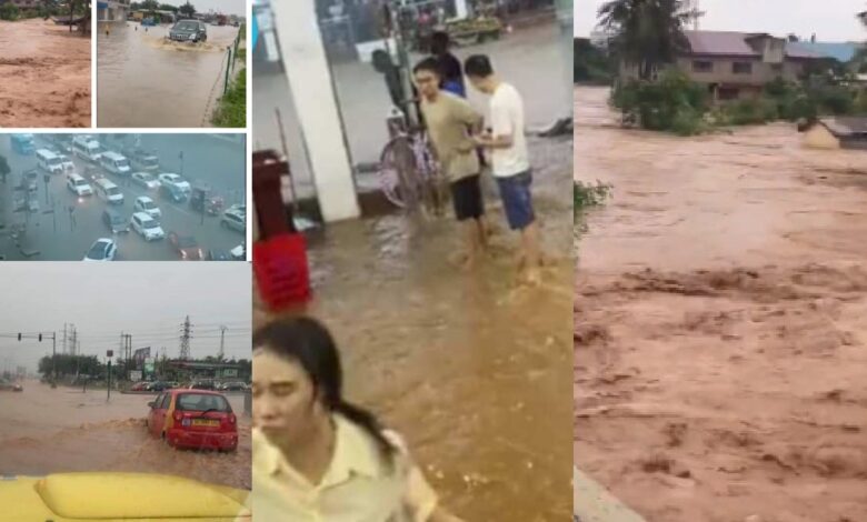 Heavy Rainfall Leaves China Mall And Several Parts Of Accra Flooded - Videos