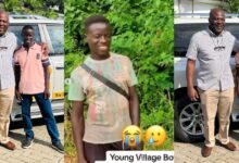 Ibrahim Mahama Changes The Life of a Poor Boy As He Relocates Him To Accra For Mentorship After His Video Went Viral (Watch)