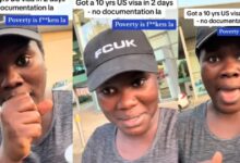 Lady in the UK jubilates after getting a 10-year US visa without providing any documents - Video