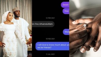 Man finally marries a lady who replied to his message five months after proposing