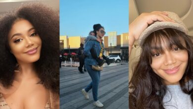 "Motherhood no easy": Nadia Buari spotted carrying her daughter at her back in town
