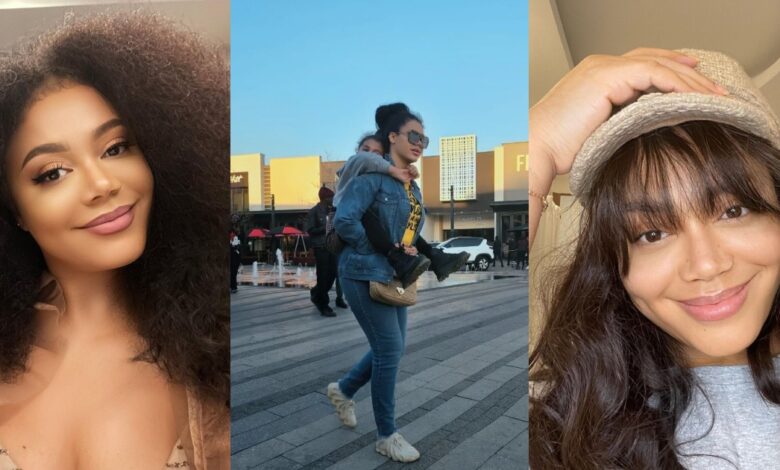 "Motherhood no easy": Nadia Buari spotted carrying her daughter at her back in town