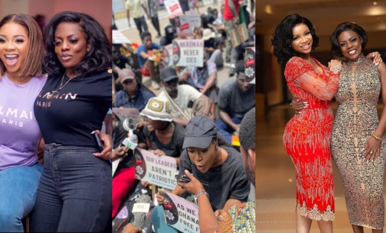 See Dema Wigs – Nana Aba Anamoah and Serwaa Amihere Trolled On Twitter For Keeping Quiet On The Ongoing Protests