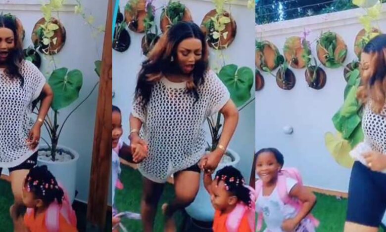 Nana Ama McBrown, Baby Maxin, And Her Adopted Daughter Adepa Adorably Dance In A New Video