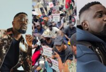 OccupyJulorbiHousе Protestors Shower Sarkodie With Angry Chants For Keeping Mute