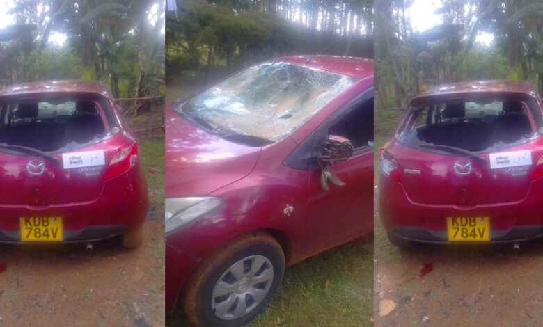Ungrateful Mother destroys a car her son bought for his father as a birthday gift - Photos