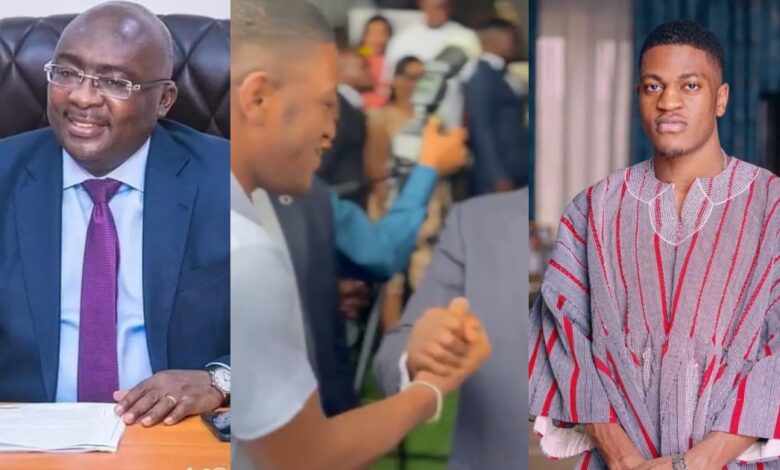 Watch the beautiful moment Bawumia and Mahama's son embraced each other at a wedding