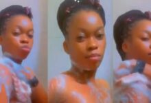 Young Ghanaian Lady goes naked on TikTok live while bathing – VIDEO