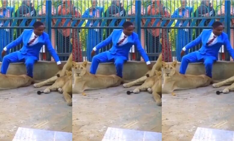 Pastor relives Daniel's moment in the bible as he enters lions’ den