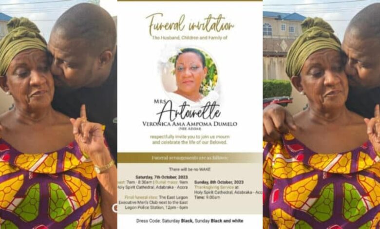 John Dumelo gives details of his late mother’s funeral after sharing a flyer online