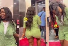 Felicia Osei steals the show at Medikal’s Album Listening Program as she Puts Thick Thighs On Display
