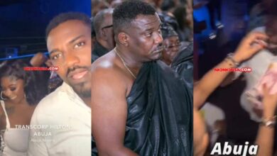 Netizens blast John Dumelo for spraying money on Girls in a club whilst his Mother is not buried