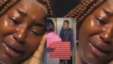 Lady breaks down in massive tears after finding her missing twin brother (Video)