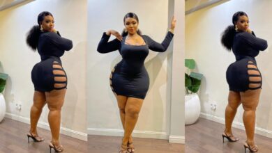 Lady with big curves shakes the internet as she trill her followers with hot images of herself