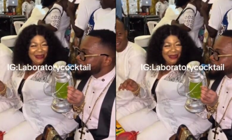 Agradaa Flirts with Her Junior Pastor at A Party – Fans React