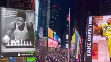 Times Square In New York Pays Tribute To Mohbad On Their Billboard