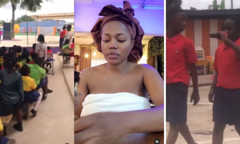 Mzbel son causes stir as he performs as a musician in school (Watch video)