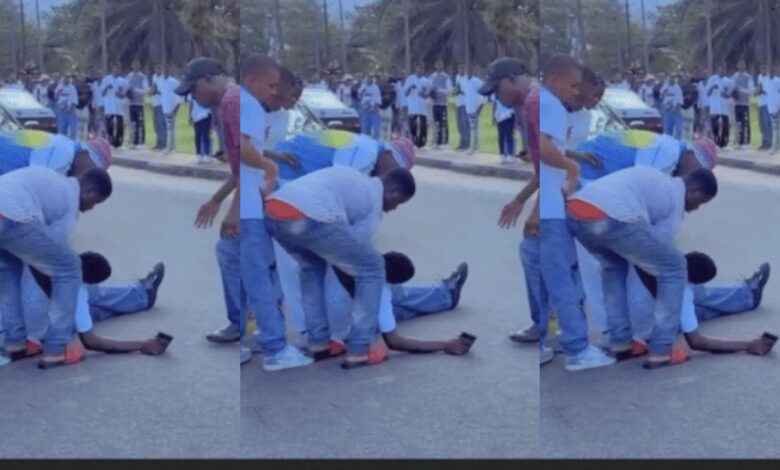 University student falls from moving vehicle and dies during jeans carnival.