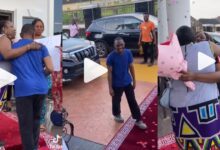 Proud And Emotional Mother Spreads Red Carpet As She Welcomes Her Two Children Who Acquired Doctorate Degree