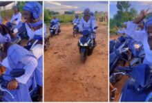 Social Media Users Reacted To A Video Of Over 10 Ladies Ridding Motto Bikes In A Convoy Form