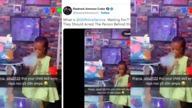 A Video Of A Little Girl Smoking Shisha Like A Professional Ashawo Has Been Brought To The Attention Ghana Police By A Social Media User