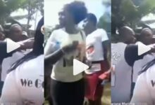 SHOCKING : Angry Daughter Beats Father For Attending Her Mothers Funeral With Sidechick