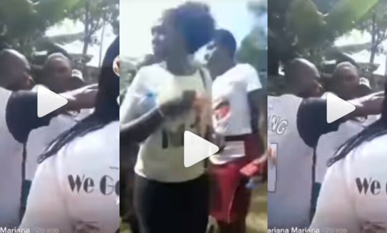 SHOCKING : Angry Daughter Beats Father For Attending Her Mothers Funeral With Sidechick