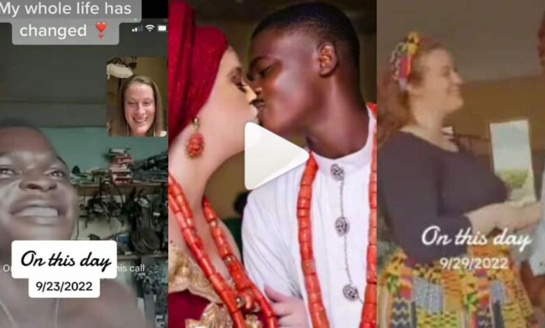 In A Classy Wedding Video, A Young Nigеrian Man Marries A 52 Years Old White Woman.