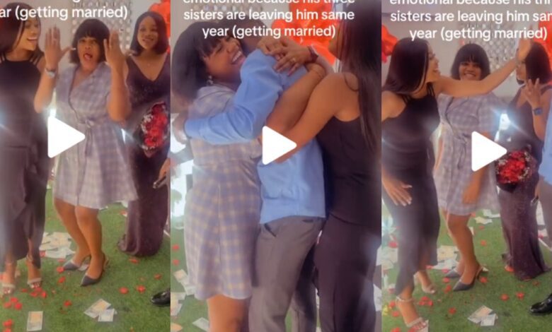 A Nigerian Guy Becomes Emotional After All His Three Sister Showed Their Rings To Him And Ready To Marry The Same Year