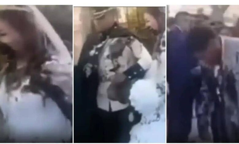 SHOCKING : jealous Ex Of Groom Throws Bucket Full Of Pee On Both Bride And Groom At Their Wedding