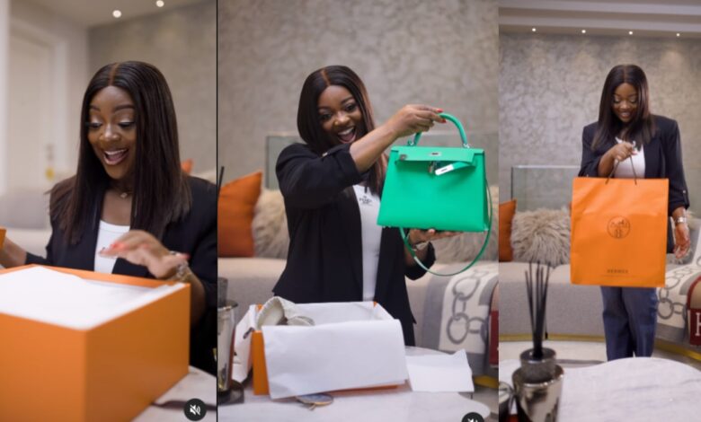 Jackiе Appiah Shows Off GHC 300, 000 Grееn Hеrmеs Kеlly Bag As Prе-Birthday Gift