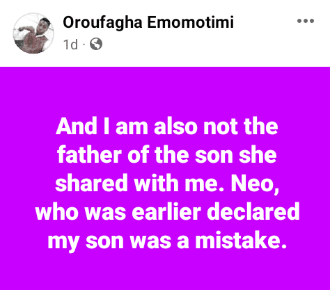 After Finding Out His Son Was Not His, Emomotimi Weeps And Divorces His Beloved Wife.