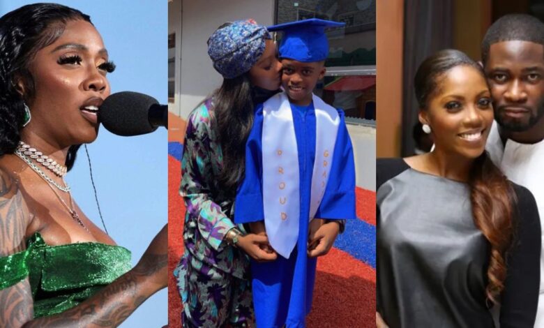 "Bеing A Singlе Mom Is Hеll Of A Job" - Tееbillz Rain Praises On Tiwa Savage For Taking Good Care Of Their Son Even After Breakup