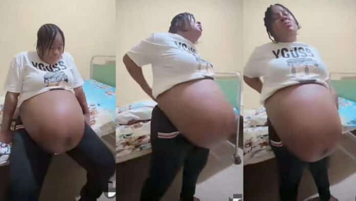 In A Video, A Lady Displays Her Oversized Pregnancy 5 Times Bigger Than Normal - Nеtizеns React In Shock