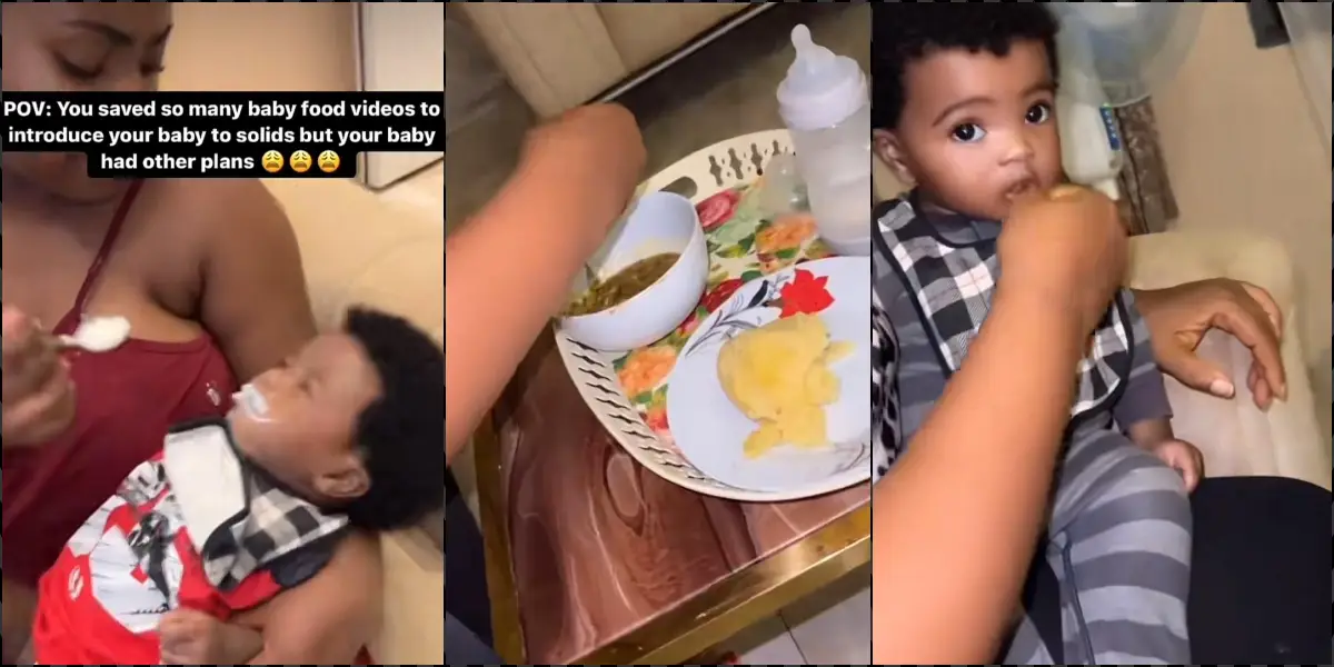 A 2 Year Old Boy Rejects ‘Koko’ For ‘Banku And Okro Soup’ Which Has Left The Mother In Shock