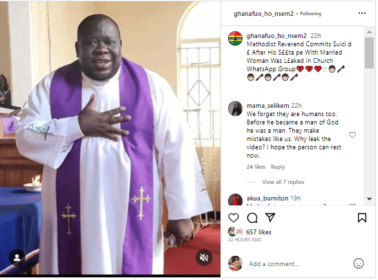 Methodist Rеvеrеnd Ministеr Commits Suicide After His Sex Tape With A Married Woman Leaks In To A Church WhatsApp Group