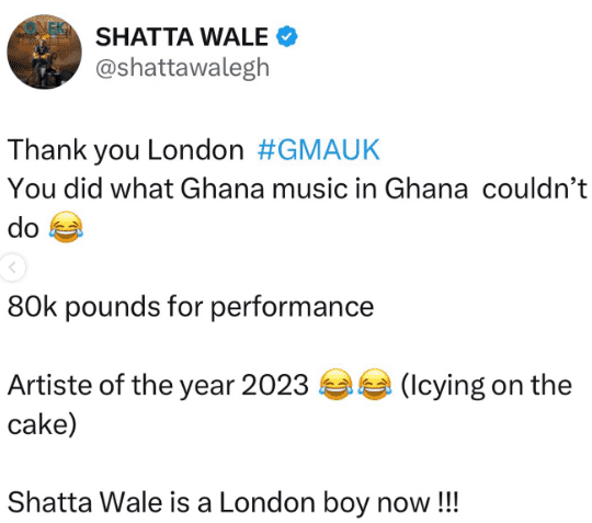 "Shatta Wale Is A Big Liar, He Wasn't Paid 80K For Performing At The Ghana Music Awards UK" – Kwasi Aboagye Confidently Says