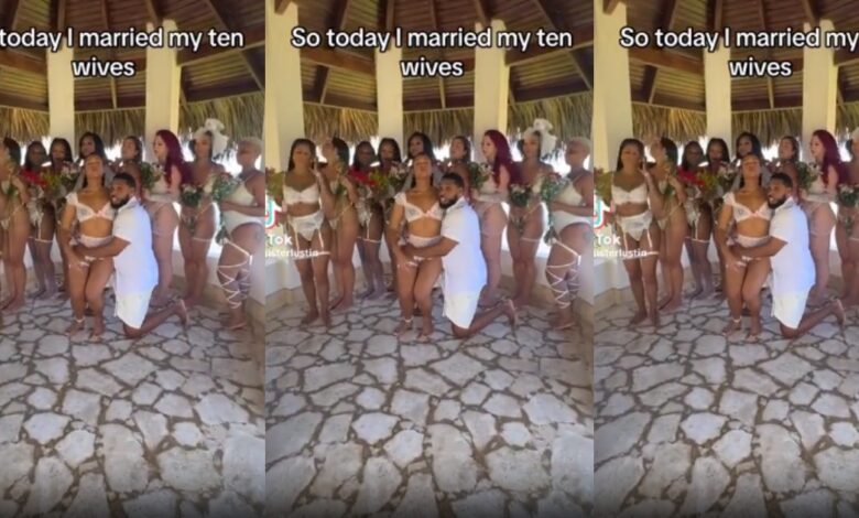 SHOCKING : A Young Man Marries 10 Women On The Same Day A