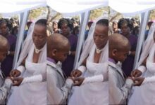Wedding Photos Of A 9-Year-Old Boy And His 69-Year-Old Wife Causes Stir On Social Media